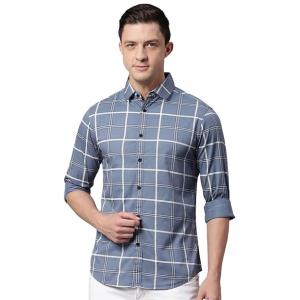 Men's Cotton Checked Slim Fit Shirt