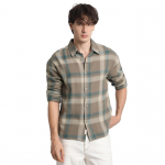 Men's Brown Checked Relaxed Fit Cotton Casual Shirt