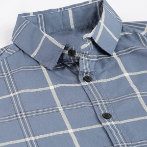 Men's Cotton Checked Slim Fit Shirt