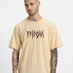 Printed Drop-Shoulder Sleeves Pure Cotton Oversized T-shirt