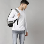 Men Henley Neck Pure Cotton T-shirt