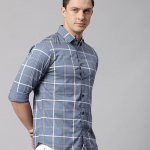 Men's Cotton Checked Slim Fit Shirt